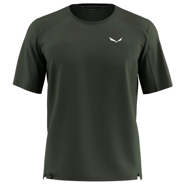 T-shirt Salewa Puez Hybrid. Czarne t-shirty męskie Salewa, l, bez wzorów, z materiału, sportowe, bez kołnierzyka. Za 384.99 zł.