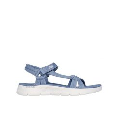 Sandały damskie SKECHERS Go Walk Flex Sandal Sublime. Niebieskie sandały damskie Skechers, bez wzorów, bez obcasa, bez zapięcia. Za 217.99 zł.