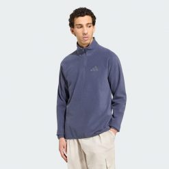 Bluza polarowa z suwakiem do połowy długości Terrex Multi Essentials. Niebieskie bluzy męskie Adidas, l, bez wzorów, z materiału, bez kaptura. Za 179.00 zł.