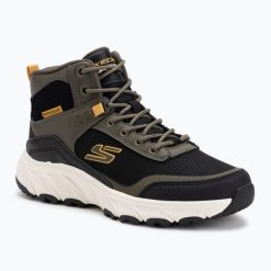 Buty turystyczne męskie SKECHERS Hillcrest 2.0 Woodrock Peak. Zielone buty sportowe męskie Skechers, bez zapięcia, wspinaczkowe, Skechers Sport. Za 279.99 zł.