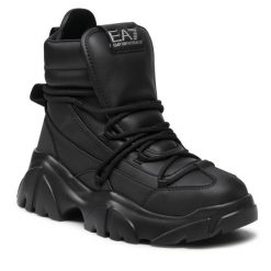 Trapery EA7 Emporio Armani. Czarne kozaki damskie EA7 Emporio Armani. Za 589.99 zł.