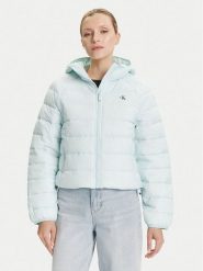 Calvin Klein Jeans Kurtka przejściowa LV047C510G Błękitny Regular Fit. Niebieskie kurtki damskie Calvin Klein Jeans, l, bez wzorów, z jeansu, bez kaptura. Za 529.99 zł.