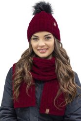 Vivisence Vivisence 7015Kmpl bordowy UNI Komplet czapka+szalik. Czerwone czapki dla dzieci Vivisence, bez wzorów. Za 159.99 zł.