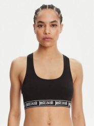 Just Cavalli Biustonosz top 78PAJU02 Czarny. Czarne biustonosze Just Cavalli, bez wzorów, z bawełny. Za 109.99 zł.