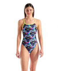 Strój Kąpielowy Damski Arena Multi Chameleons Swimsuit. Czarne kostiumy jednoczęściowe damskie Arena, bez wzorów, z materiału, eleganckie, do pływania. Za 259.99 zł.