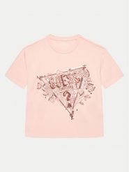 Guess T-Shirt J4YI30 K6YW4 Różowy Boxy Fit. Czerwone t-shirty i topy dla dziewczynek Guess, z aplikacjami, z bawełny, bez ramiączek. Za 59.99 zł.
