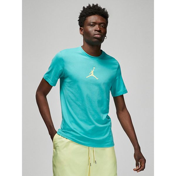 Koszulka męska nike air jordan jumpman dri-fit crew tee washed teal. Zielone koszulki sportowe męskie Jordan, m, bez wzorów, bez kołnierzyka, bez ramiączek, do koszykówki, dri-fit (nike). Za 139.00 zł.