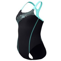 Strój kąpielowy jednoczęściowy na basen damski Speedo Medley Logo. Niebieskie kostiumy jednoczęściowe damskie Speedo, m, bez wzorów, sportowe, do pływania. Za 290.12 zł.