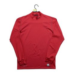 T-shirt manches longues Homme Rouge. Czerwone t-shirty męskie Nike, l, bez wzorów, z jersey, sportowe, bez kołnierzyka. Za 63.86 zł.