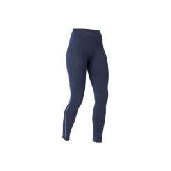 Legginsy Gym & Pilates 510 damskie. Niebieskie legginsy damskie DOMYOS, l, bez wzorów, z bawełny. Za 59.99 zł.