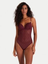 Guess Body 171027 Czerwony. Czerwone body damskie Guess, xl, z aplikacjami, z syntetyku. Za 319.99 zł.