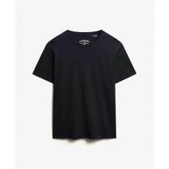 Casual T-shirt Superdry Essentials. Niebieskie t-shirty męskie Superdry., l, bez wzorów, prążkowane, casualowe, bez kołnierzyka. Za 127.55 zł.