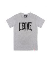 Leone 1947 Basic Kurzarm-T-Shirt z dużym logo dla Kinder. Szare t-shirty dla chłopców LEONE 1947 APPAREL, bez wzorów, z bawełny, bez ramiączek. Za 96.83 zł.