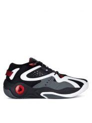 SHAQ Buty do koszykówki SHAQNOTIX AQ95008M-BWR Czarny. Czarne buty sportowe męskie Shaq, ze skóry, bez zapięcia, do koszykówki. Za 269.99 zł.