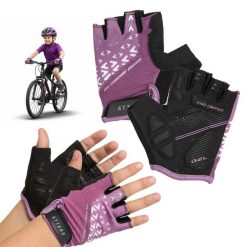 Rękawiczki rowerowe dziecięce ATTABO Vito JRG. Czerwone rękawiczki dziecięce ATTABO, z aplikacjami, z elastanu. Za 39.99 zł.