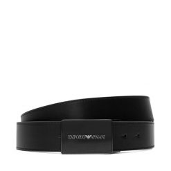 Pasek Emporio Armani. Czarne paski damskie Emporio Armani, bez wzorów. Za 749.99 zł.