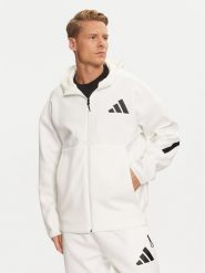 Adidas Bluza Z.N.E. JF2443 Biały Regular Fit. Białe bluzy męskie Adidas, m, bez wzorów, z bawełny, bez kaptura. Za 419.99 zł.