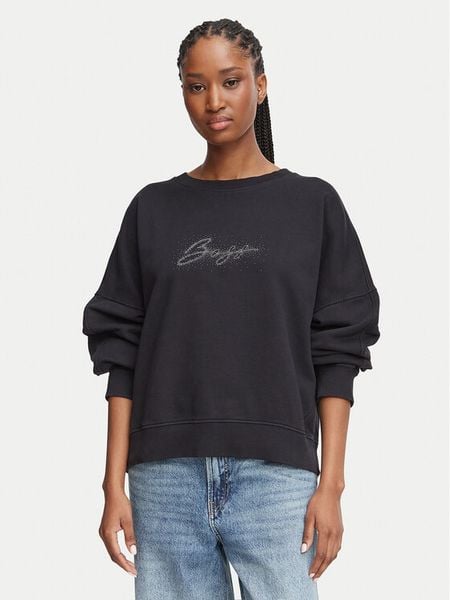 BOSS Bluza Ever 50571478 Czarny Regular Fit. Czarne bluzy damskie Boss, xl, bez wzorów, bez kaptura. Za 679.99 zł.