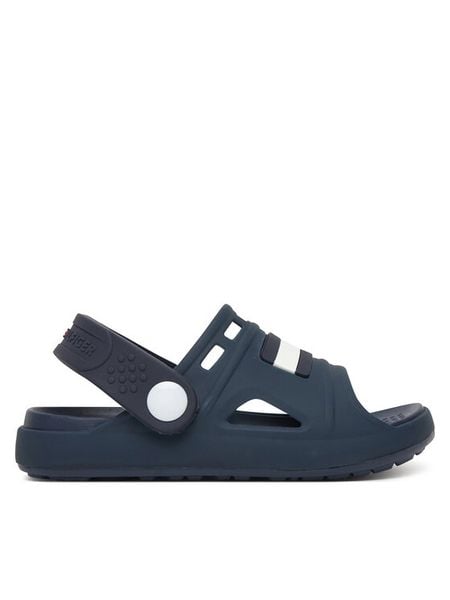 Tommy Hilfiger Sandały T3XF-34401-0083 Granatowy. Niebieskie sandały chłopięce Tommy Hilfiger, bez zapięcia. Za 179.99 zł.