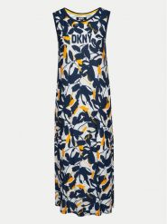 DKNY Koszula nocna YI60014 Granatowy Regular Fit. Niebieskie piżamy damskie DKNY, s, bez wzorów, z wiskozy, bez ramiączek. Za 209.99 zł.