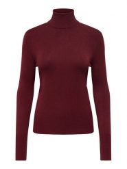 ONLY Golf Venice 15183772 Bordowy Regular Fit. Czerwone swetry damskie Only, xs, bez wzorów, z wiskozy, bez kołnierzyka, bez ramiączek, bez kaptura. Za 149.99 zł.