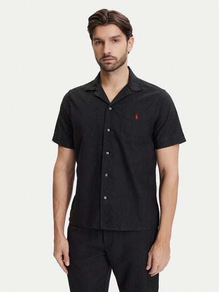 Polo Ralph Lauren Koszula 710980423500 Czarny Regular Fit. Czarne koszule męskie Polo Ralph Lauren, l, bez wzorów, z bawełny, bez kołnierzyka, bez ramiączek. Za 445.99 zł.