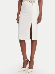 Elisabetta Franchi Spódnica ołówkowa GO-147-61E2-V320 Biały Regular Fit. Białe spódnice damskie Elisabetta Franchi, bez wzorów, z syntetyku, ołówkowe. Za 1,359.00 zł.