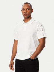 Calvin Klein Jeans Polo LV04RH202G Biały Regular Fit. Białe koszulki polo męskie Calvin Klein Jeans, l, bez wzorów, z bawełny, bez ramiączek. Za 329.99 zł.