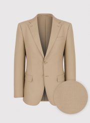 PAKO LORENTE – Beżowa garniturowa marynarka męska z wełną. Brązowe marynarki męskie Pako Lorente, bez wzorów, z wełny, eleganckie. Za 499.99 zł.