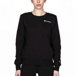Bluza Champion Z Crewneck Czarna Damskie. Czarne bluzy sportowe damskie Champion, s, bez wzorów, bez kaptura. Za 99.77 zł.