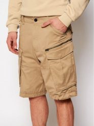 G-Star Raw Szorty materiałowe Rovic D08566-5126-239 Beżowy Relaxed Fit. Brązowe szorty męskie G-Star Raw, m, bez wzorów, z bawełny, retro. Za 419.99 zł.