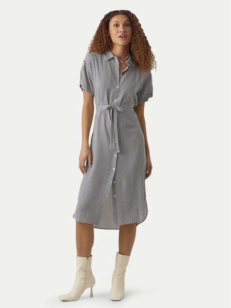 Vero Moda Sukienka koszulowa Bumpy 10279684 Szary Regular Fit. Szare sukienki damskie Vero Moda, l, bez wzorów, z wiskozy, bez kołnierzyka, bez ramiączek, koszulowe. Za 79.99 zł.