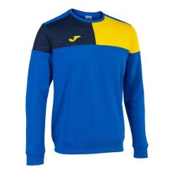 Bluza Joma Crew V. Niebieskie bluzy męskie Joma, m, bez wzorów, prążkowane, bez kaptura, do piłki nożnej. Za 137.75 zł.