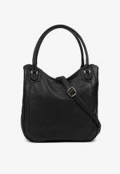 Czarna Torebka o Fasonie Shopper Haladria. Czarne torebki shopper damskie Renee, bez wzorów, z jeansu, biznesowe, bez dodatków. Za 109.99 zł.