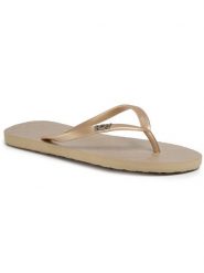 Roxy Japonki ARJL100663 Złoty. Żółte klapki damskie Roxy, bez wzorów, z tworzywa sztucznego, bez obcasa. Za 59.99 zł.