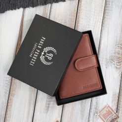Paolo Peruzzi Portfel męski skórzany klasyczny pionowy koniakowy z RFID AL-18-CG. Portfele męskie Paolo Peruzzi, bez wzorów. Za 92.16 zł.
