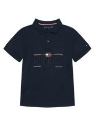 Tommy Hilfiger Polo Icons KB0KB10359 Granatowy Regular Fit. Niebieskie t-shirty dla chłopców Tommy Hilfiger, bez wzorów, z bawełny, bez ramiączek. Za 329.99 zł.