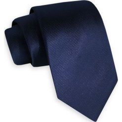 Ciemny Granatowy Elegancki Szeroki Krawat Angelo di Monti- 7 cm, Męski, Klasyczny, w Tłoczony Prążek. Niebieskie krawaty i muchy Angelo di Monti, bez wzorów, eleganckie. Za 45.00 zł.