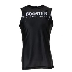 Damska koszulka typu rashguard Booster Fight Gear Challenge V2. Czarne koszulki sportowe damskie BOOSTER FIGHT GEAR, l, bez wzorów, z materiału, bez kołnierzyka, bez ramiączek, na fitness i siłownię. Za 260.50 zł.