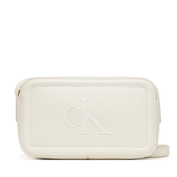Torebka Calvin Klein. Białe listonoszki damskie Calvin Klein, bez wzorów, bez dodatków. Za 239.99 zł.