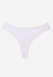 Białe Gładkie Majtki Stringi z Bawełną Chrysile. Białe stringi damskie Renee, l, bez wzorów, z bawełny. Za 4.99 zł.