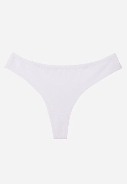 Białe Gładkie Majtki Stringi z Bawełną Chrysile. Białe stringi damskie Renee, l, bez wzorów, z bawełny. Za 6.99 zł.