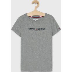 Tommy Hilfiger - Top dziecięcy 128-176 cm. Szare t-shirty i topy dla dziewczynek Tommy Hilfiger, bez wzorów, z bawełny, bez ramiączek. W wyprzedaży za 89.90 zł.