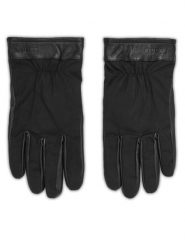 Guess Rękawiczki Męskie AM9575 POL02 Czarny. Czarne rękawiczki męskie Guess, z aplikacjami, ze skóry. Za 142.00 zł.