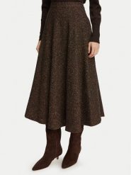 Luisa Spagnoli Spódnica trapezowa Frazione 543515 Brązowy ciemny A-Line Fit. Brązowe spódnice damskie Luisa Spagnoli, l, bez wzorów, trapezowe. Za 1,539.00 zł.