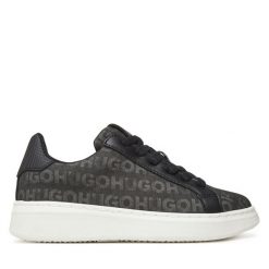 Sneakersy HUGO. Czarne trampki i tenisówki chłopięce Hugo, bez wzorów, bez zapięcia. Za 359.99 zł.