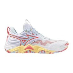Buty do siatkówki Mizuno Wave Momentum Elite Białe. Białe obuwie sportowe damskie Mizuno, bez wzorów, z materiału, do siatkówki, mizuno wave. Za 663.75 zł.