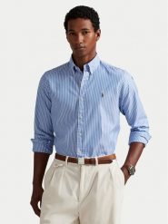 Polo Ralph Lauren Koszula 710886462004 Niebieski Custom Fit. Niebieskie koszule męskie Polo Ralph Lauren, l, bez wzorów, z bawełny, bez kołnierzyka, bez ramiączek. Za 699.99 zł.