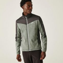 Highton IV męska bluza. Zielone bluzy męskie Regatta, m, bez wzorów, z polaru, bez kaptura, trekkingowe. W wyprzedaży za 119.99 zł.