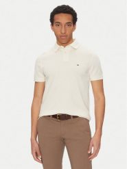 Tommy Hilfiger Polo 1985 MW0MW17770 Beżowy Regular Fit. Brązowe koszulki polo męskie Tommy Hilfiger, m, bez wzorów, z bawełny, bez ramiączek. Za 209.99 zł.